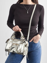 Sac Bandouli�re Nine Cuir Milano Argent nine NI24093O-vue-porte