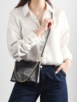 Shoulder Bag Vintage Leather Nat et nin Black vintage MOLLY-vue-porte