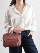 Sac Bandouli�re Baby Macy Cuir Nat et nin Rose vintage BABYMACY-vue-porte