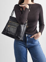 Sac Port� �paule Bride Lulu castagnette Noir bride ALEXI-vue-porte