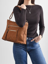 Sac Port� �paule Bride Lulu castagnette Marron bride D-vue-porte