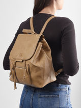 Backpack Lulu castagnette Beige bride ALEXIANE-vue-porte