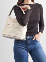 Shoulder Bag Soft Lulu castagnette White soft AISSAM-vue-porte