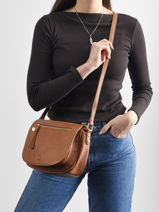 Sac Bandouli�re Zip Lulu castagnette Marron zip 2-vue-porte