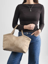 Satchel Identite Lulu castagnette Brown identite D-vue-porte