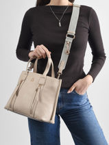 Sac Port� Main Zip Lulu castagnette Beige zip ALBERTO-vue-porte