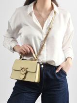 Sac Port� Main Love Bag Icon Cuir Pinko Vert love bag icon A0F1-vue-porte