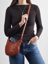 Sac Bandouli�re Heritage Cuir Biba Marron heritage HIL2L-vue-porte