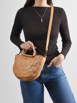 Sac Bandouli�re Heritage Cuir Biba Jaune heritage MIB1L-vue-porte