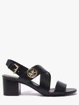 Heeled Sandals In Leather Michael kors Black women EMS1L001