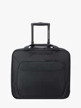 2-compartment Business Bag On Wheels With 17" Laptop Sleeve Delsey Black parvis + 3944451