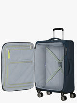 Expandable Softside Luggage Wanderlite American tourister Blue wanderlite 158077-vue-porte