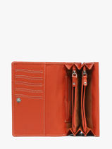 Leather Caviar Wallet Crinkles Orange caviar 14001-vue-porte