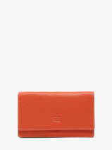 Leather Caviar Wallet Crinkles Orange caviar 14001