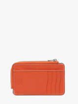 Card Holder Caviar Leather Crinkles Orange caviar 14318