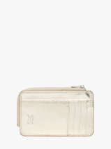 Card Holder Caviar Leather Crinkles Gold caviar 14318