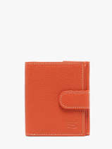 Wallet Leather Crinkles Orange caviar 14227