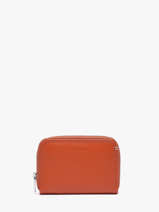 Leather Martin Coin Purse Le tanneur Orange martin TMIN3110