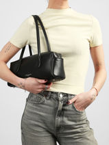 Sac Port� �paule Donna Cube Cuir Lancaster Noir donna cube 128-vue-porte