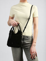 Sac Bandouli�re Vintage Cuir Mila louise Noir vintage 23059V-vue-porte