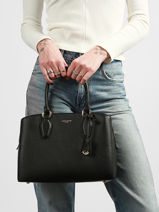 Satchel Dune Polyurethane David jones Black dune CM7252-vue-porte