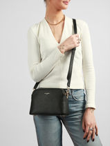 Sac Bandouli�re French Polyurethane David jones Noir french CM7342-vue-porte
