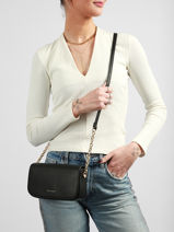 Crossbody Bag Saffiano David jones Black saffiano CM8419-vue-porte