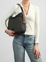 Sac Port� �paule Grigri Polyurethane David jones Beige grigri CM8384-vue-porte