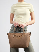 Sac Port� Main Smart Kba Nylon Lancaster Marron smart kba 36-vue-porte