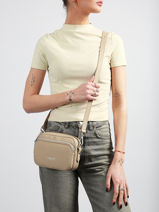 Sac Bandouli�re Donna Ama Cuir Lancaster Beige donna ama 67-vue-porte