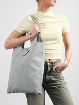 Sac Port� �paule Suedine Kba Polyester Lancaster Bleu suedine kba 61-vue-porte