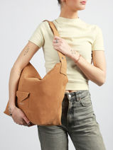 Sac Port� �paule Su�dine Kba Lancaster Marron suedine kba 62-vue-porte