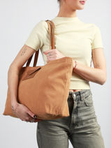 Shoulder Bag Suedine Kba Lancaster Brown suedine kba 63-vue-porte