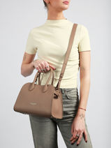 Satchel Donna Hopper Leather Lancaster Brown donna hopper 120-vue-porte