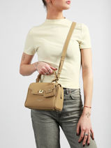Crossbody Bag Toro Grace Leather Lancaster Beige toro grace 133-vue-porte