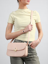 Shoulder Bag Paris Philos Leather Lancaster Pink paris philos 82-vue-porte