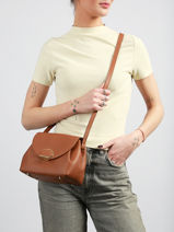 Sac Bandouli�re Milano Pia Cuir Lancaster Marron milano pia 130-vue-porte