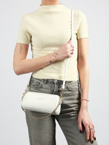 Shoulder Bag Milano Ana Leather Lancaster White milano ana 100-vue-porte