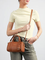 Crossbody Bag Milano Ana Leather Lancaster Brown milano ana 101-vue-porte