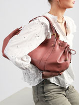 Sac 24h  Icone Cuir Gerard darel Rose icone DDS01410-vue-porte