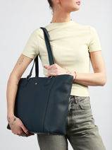 Sac Port� �paule Maya Hexagona Bleu maya 2120199-vue-porte