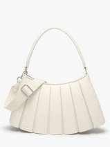 Sac Port� �paule Lenglen Cuir Lacoste Blanc lenglen NU5176DP