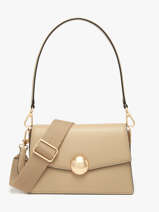 Sac Bandouli�re Tennis Bliss Cuir Lacoste Beige tennis bliss NF5105IT