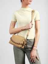 Shoulder Bag Vintage Leather Mila louise Beige vintage 23673C1-vue-porte