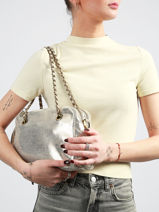 Sac Port� �paule Vintage Cuir Mila louise Blanc vintage 3889RX-vue-porte