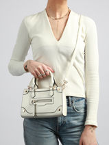 Sac Bandouli�re Saffiano Miniprix Blanc saffiano F7561-vue-porte