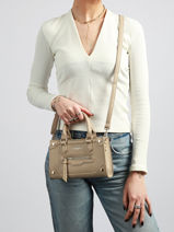 Crossbody Bag Saffiano Miniprix Beige saffiano F7561-vue-porte