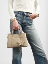 Shoulder Bag Grained Miniprix Beige grained H6931-vue-porte