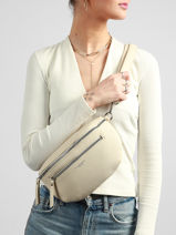 Sac Banane Miniprix Beige grained F8546-vue-porte