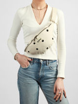 Sac Banane Hindbag Beige pois PO-vue-porte